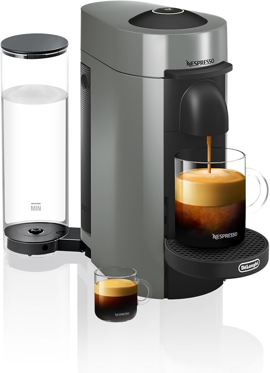 Nespresso Vertuo Plus Coffee and Espresso Maker by De’Longhi, Grey