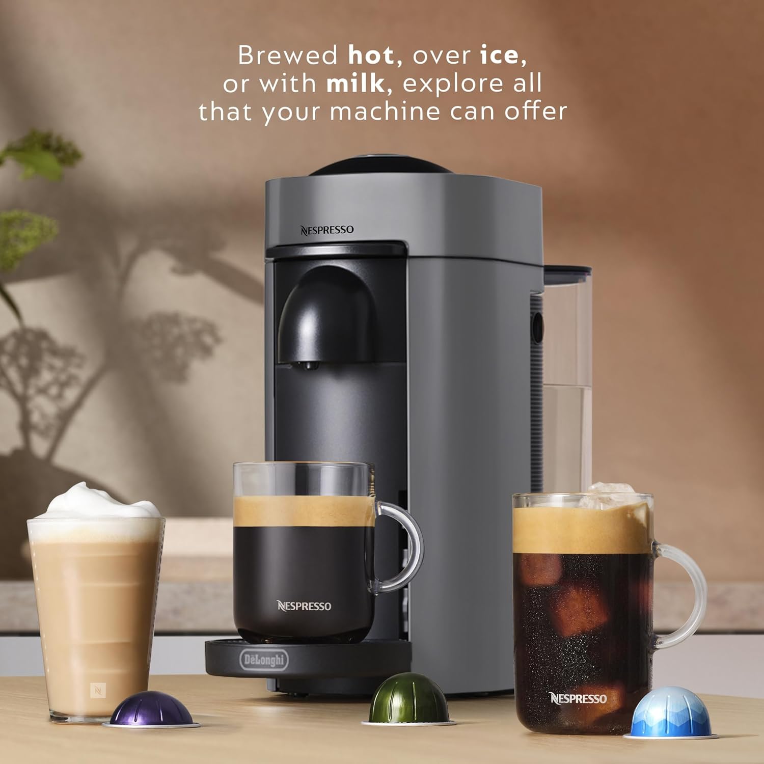 Nespresso Vertuo Plus Coffee and Espresso Maker by De'Longhi, Grey - Image 6