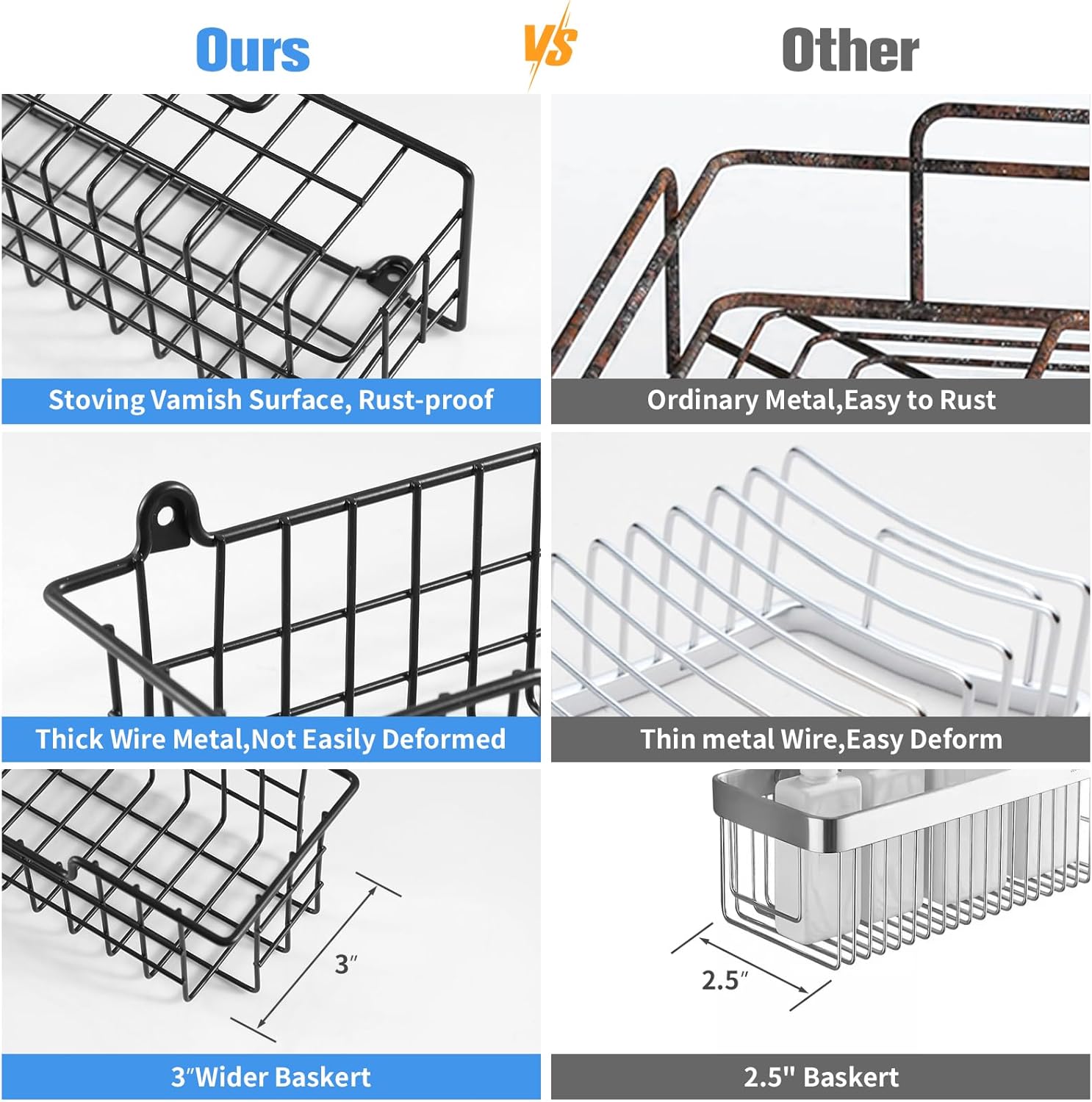 Spice Rack Organizer Wall Mount, Spice Organization Storage Shelf for Cabinet Door, 2 Packs Wall Spice Rack Saving Space for Kitchen, Black - Image 7